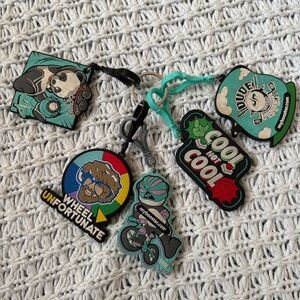 Dude Perfect Keychains Set Of 4 Multicolor Trigger Clip